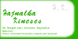 hajnalka kincses business card